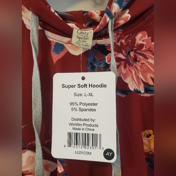 NWT Lildy Super Soft Hoodie L-XL - Picture 2 of 4